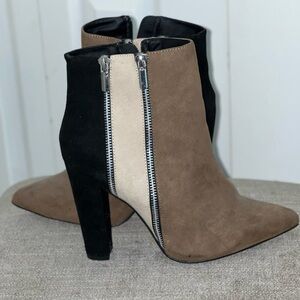 Stylish Black and Brown Ankle Boots